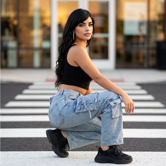 Aeropostale Women's Boyfriend Jeans in Light Blue - Picture 2 of 5